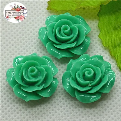 deep green 50pcs 50 шт 20 мм смешанный цвет Камелия каучуковый кабошон с плоским основанием DIY украшения/телефон без отверстия - Цвет: deep green 50pcs