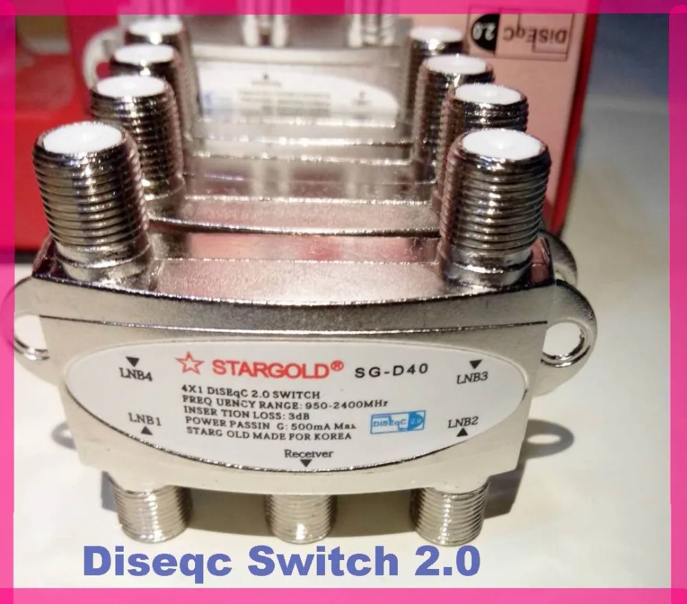 Переключатель DiSEqC STARGOLD для спутникового ресивера FTA TV LNB|lnb switch|diseqc switchsatellite fta |