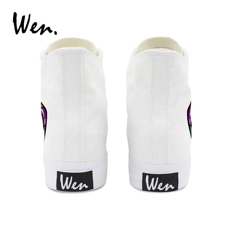 Вэнь обувь белые высокие парусиновые кроссовки дизайн Россия Красочные Матрешка