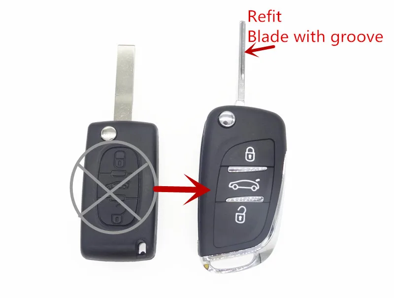 Модифицированный Корпус для автомобильного ключа AUTEWODE 2 3 BTN Citroen C5 C4 VTR C6 C8 C2 Berlingo