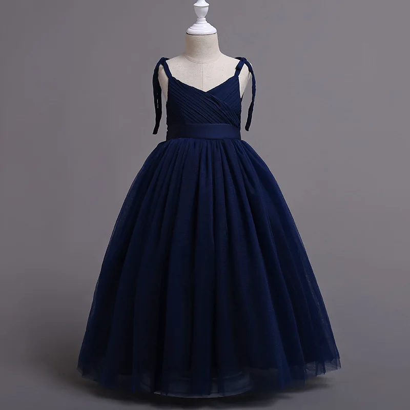 Летнее платье для девочек Детское с v-образным вырезом пикантный и в то же время