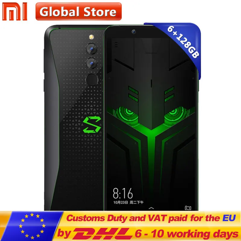 Xiaomi Black Shark Helo игры мобильный телефон 6 ГБ 128 20MP 4000 мАч Snapdragon 845 Octa Core 01 &quot18:9 полный