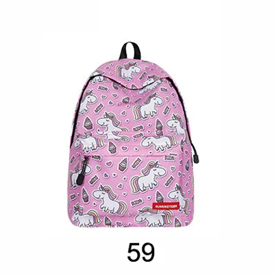 59 Mochila unicor AliExpress горячая Распродажа Единорог Рюкзак для женщин бренд школьный рюкзак сумки для девочек 15-дюймовый ноутбук рюкзак FN913 - Цвет: 59