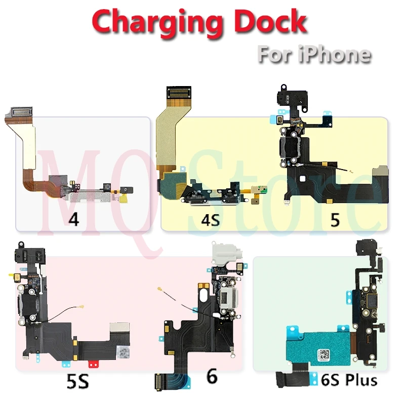 Высококачественные запасные части для iPhone 4 4s 5 5s SE 6 6s 7 &quotPlus зарядка USB порт