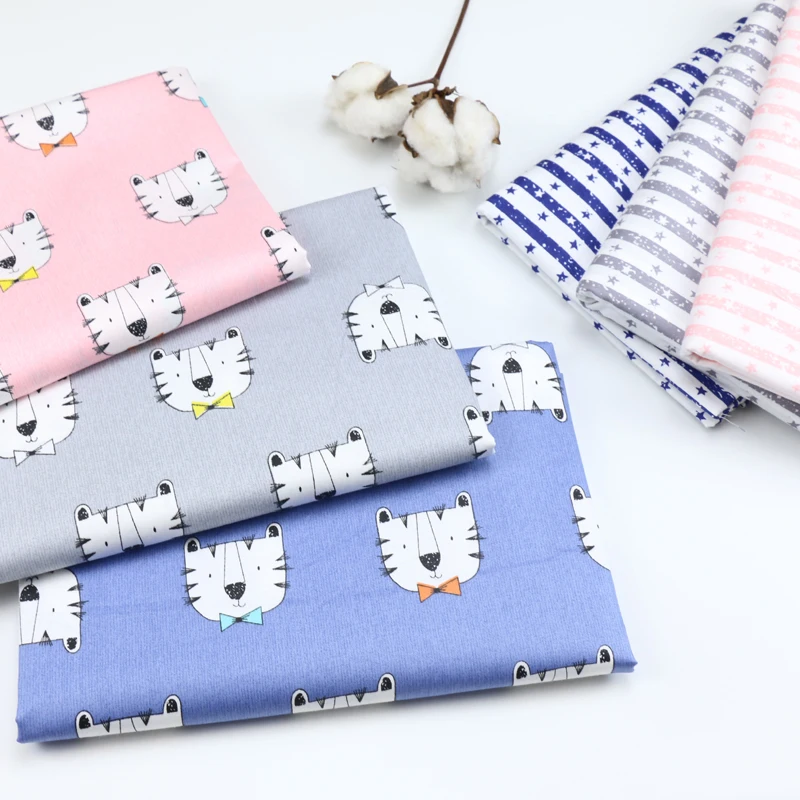 

50cm*160cm Sailboat Printed 100% Cotton Fabric For Patchwork Quilting Babyboy Bed Sheet Cloth Cushions Sewing Material D30