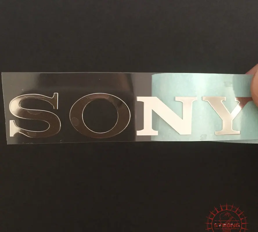 

Free shipping 19X3mm 10pcs/lot free shipping golden stickers For SONY logo mark of metal stickers 3mm(height)
