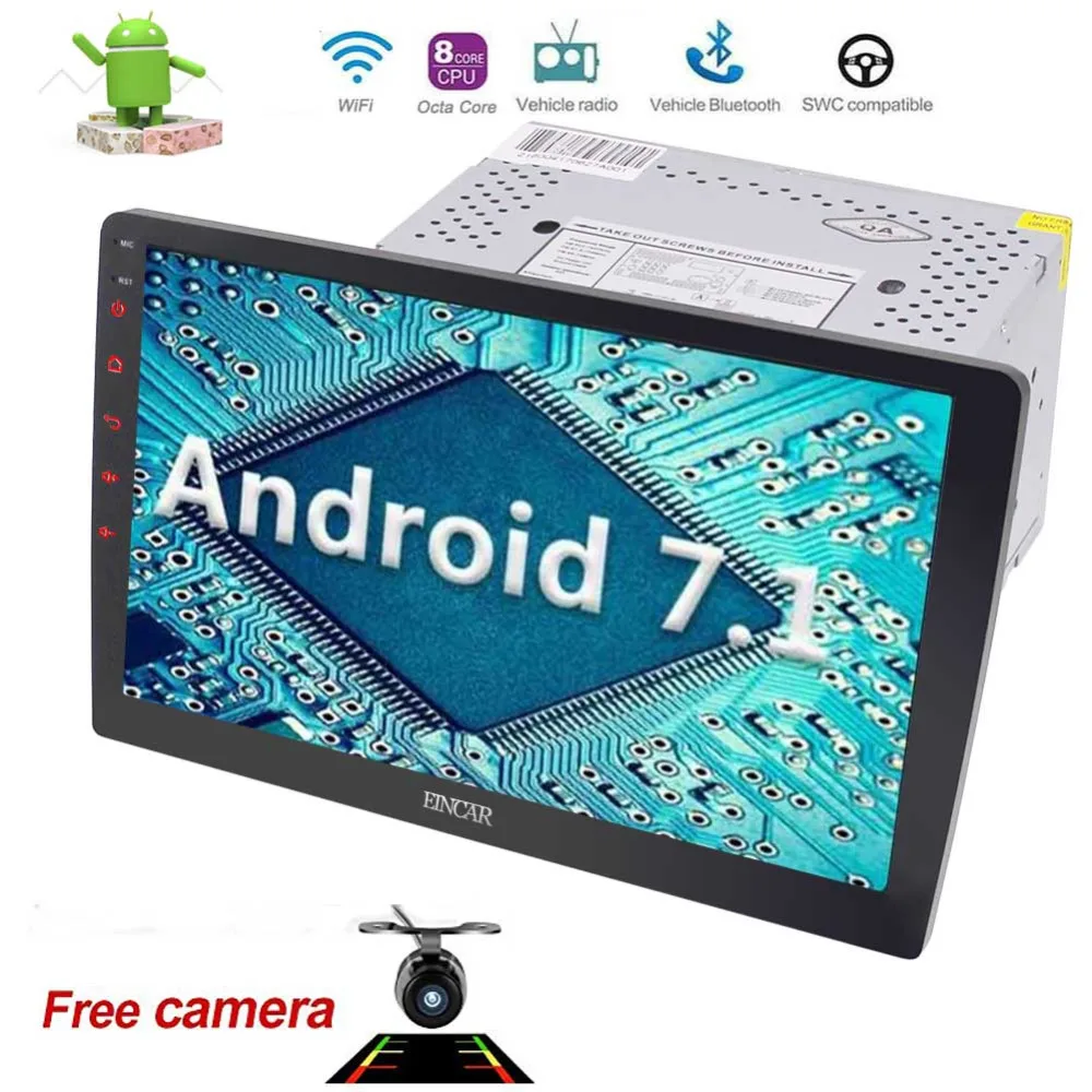 EinCar 2 din стерео Android 7 1 двойной Din автомагнитола Восьмиядерный 32 Гб радио Sat Nav gps