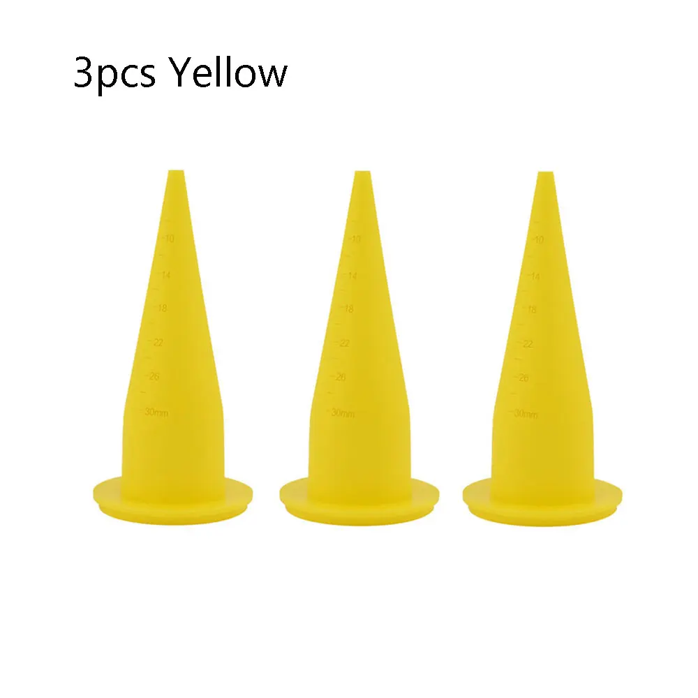 3pcs Yellow 3 шт. рыболовный Boilie пистолет красный желтый цвета Запасные насадки для рыбалки приманка для изготовления рыболовных аксессуаров - Цвет: 3pcs Yellow