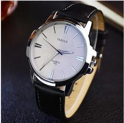white black YAZOLE Модные кварцевые часы мужские часы лучший бренд эксклюзивные мужские часы деловые мужские креативные наручные часы Relogio Masculino - Цвет: white black