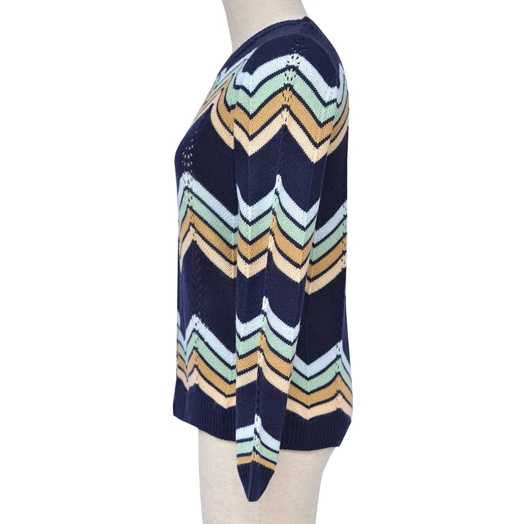 Новинка 2019 женский свитер с круглым вырезом пуловер длинными рукавами