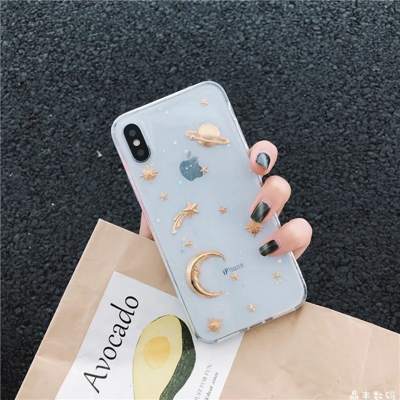 Трехмерная металлическая звезда Блеск для apple iphone X XS Max XR мобильный телефон