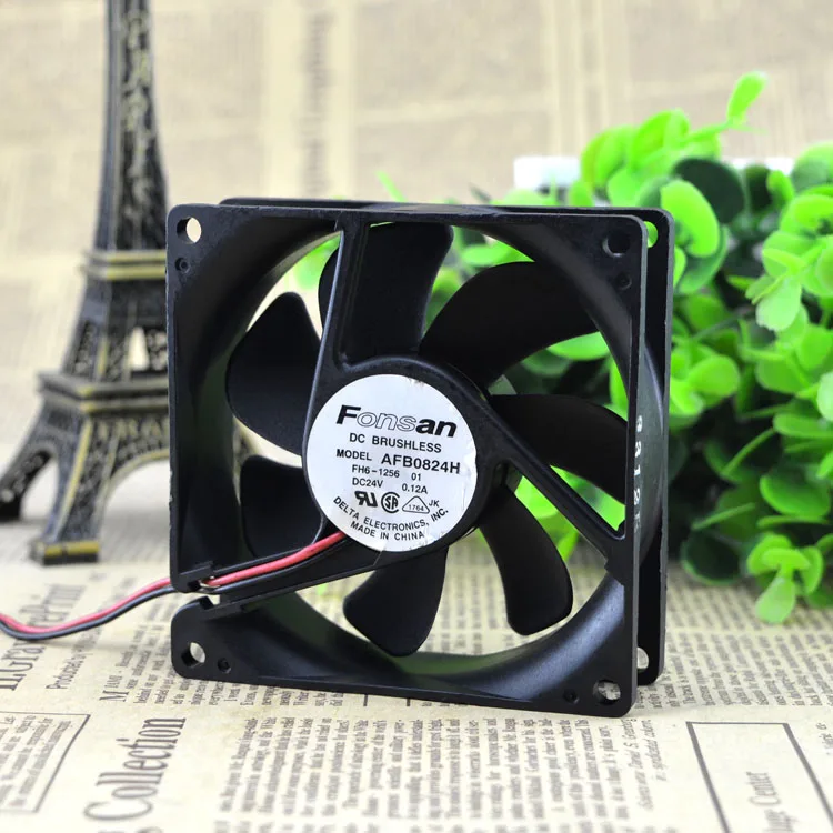 Бесплатная доставка. AFB0824H FH6 1256 24 v 0 12 A (8 см) 2 линии вентилятор|fan 8 cm|fan 2fan |