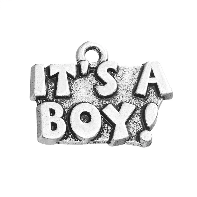 Винтажный античный серебряный кулон в виде букв для девочек и мальчиков