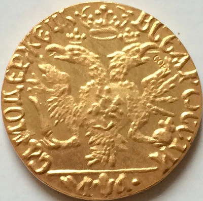 24K gold-plated 1701 russian coins copy