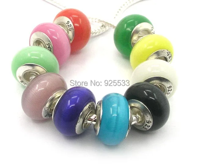 Бесплатная доставка стеклянные посеребренные бусины кошачий глаз 14 мм подходят