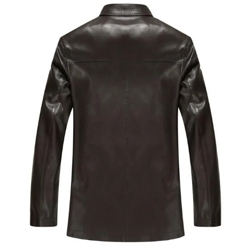 Мужские кожаные куртки 2018 осень зима из мягкой искусственной кожи Имитация