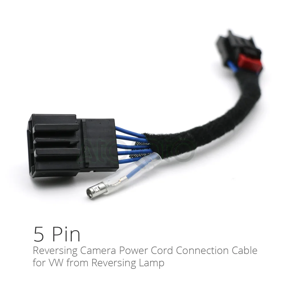 AtoCoto Reversing Camera Power Cord Connection Cable for VW from Lamp without Damaging the Car Wiring 5Pins | Автомобили и