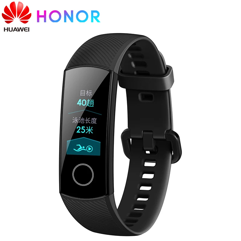 Huawei Honor Band 4 стандартная версия Смарт-Браслет Сенсорный 0,9" AMOLED цветной экран монитор сердечного ритма во время сна 5 атм водонепроницаемый