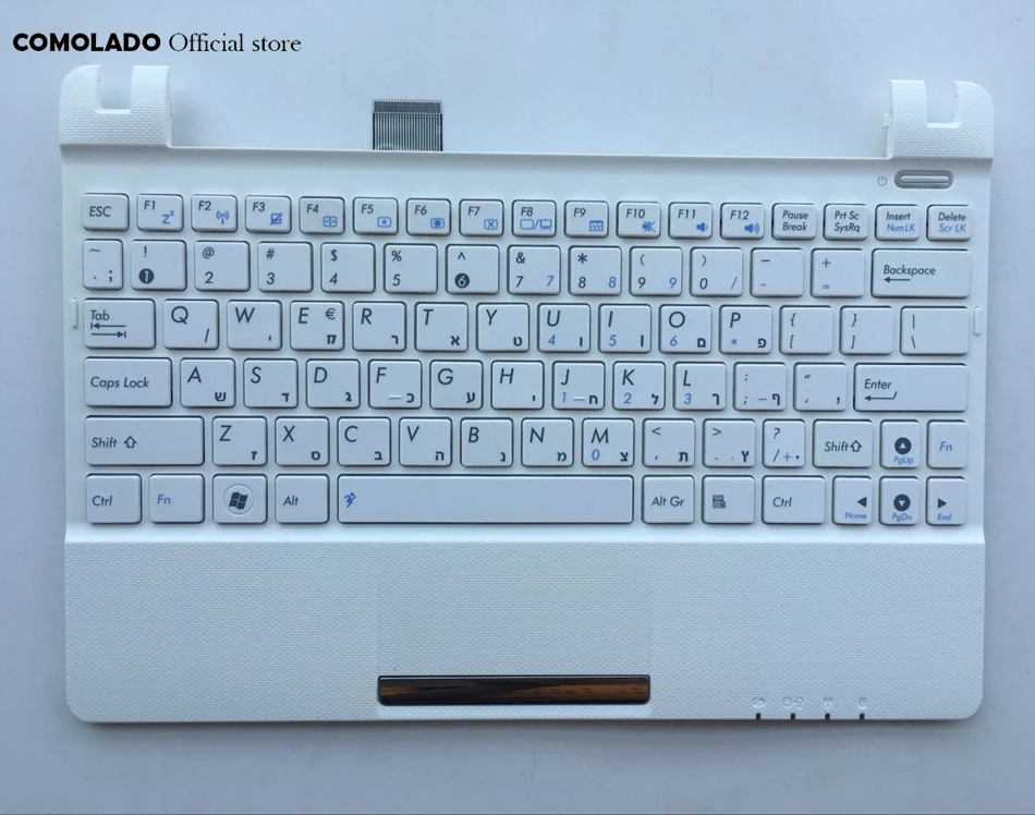 HB Иврит Клавиатура для ноутбука с C оболочкой ASUS Eee PC X101H X101CH X101 белая и черная