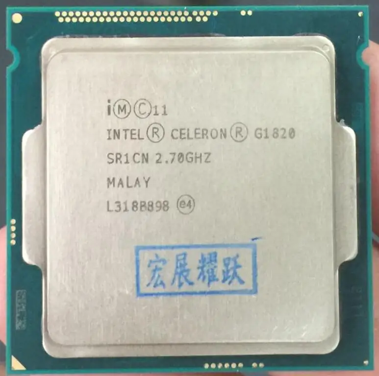 ПК компьютер процессор Intel Celeron G1820(2 м кэш, 2,7 ГГц) LGA1150 двухъядерный процессор, работающий корректно