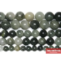 natural stone green hair quartz round beads 15 strand 4 6 8 10 12mm pick size for jewelry making