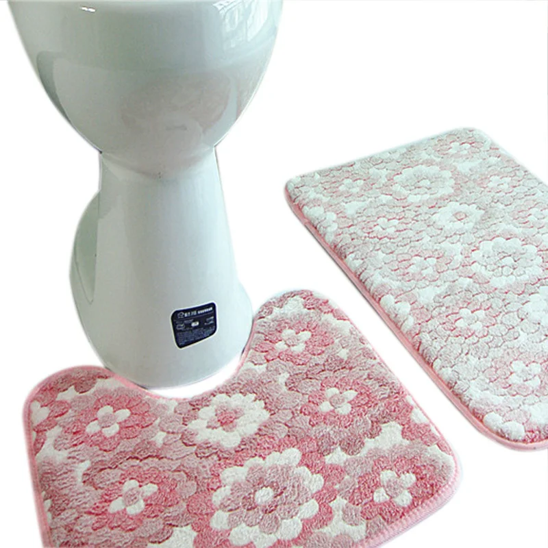 2 предмета толстые Для ванной Коврики Новый коралловые бархат двери S напольная