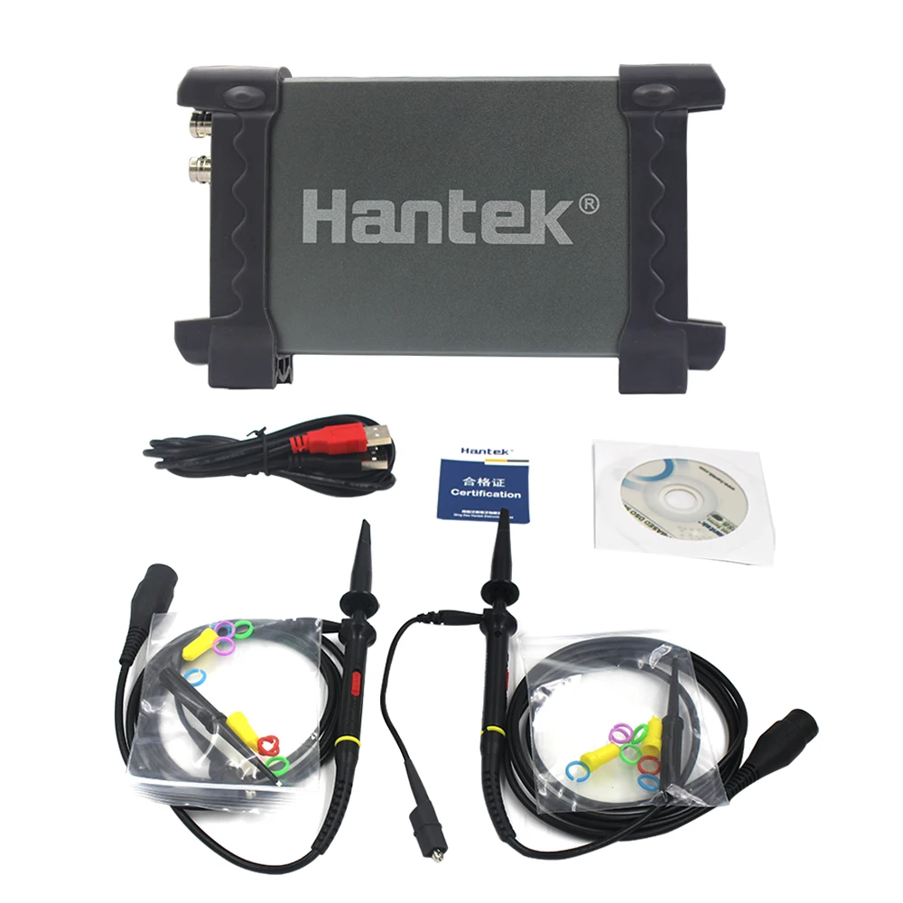 Цифровой осциллограф Hantek 6022BE портативный для ПК USB 2 канала 20 МГц Ручной