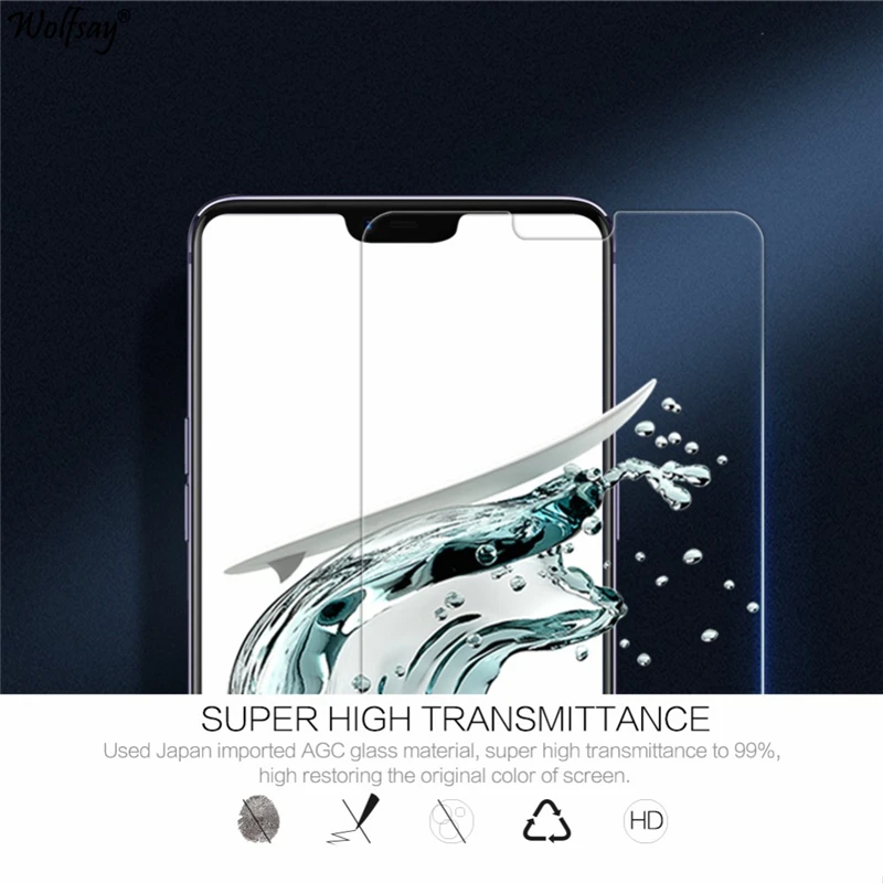 Wolfsay 2 шт Стекло для телефона OPPO R15 Pro Защитная пленка экрана закаленное стекло
