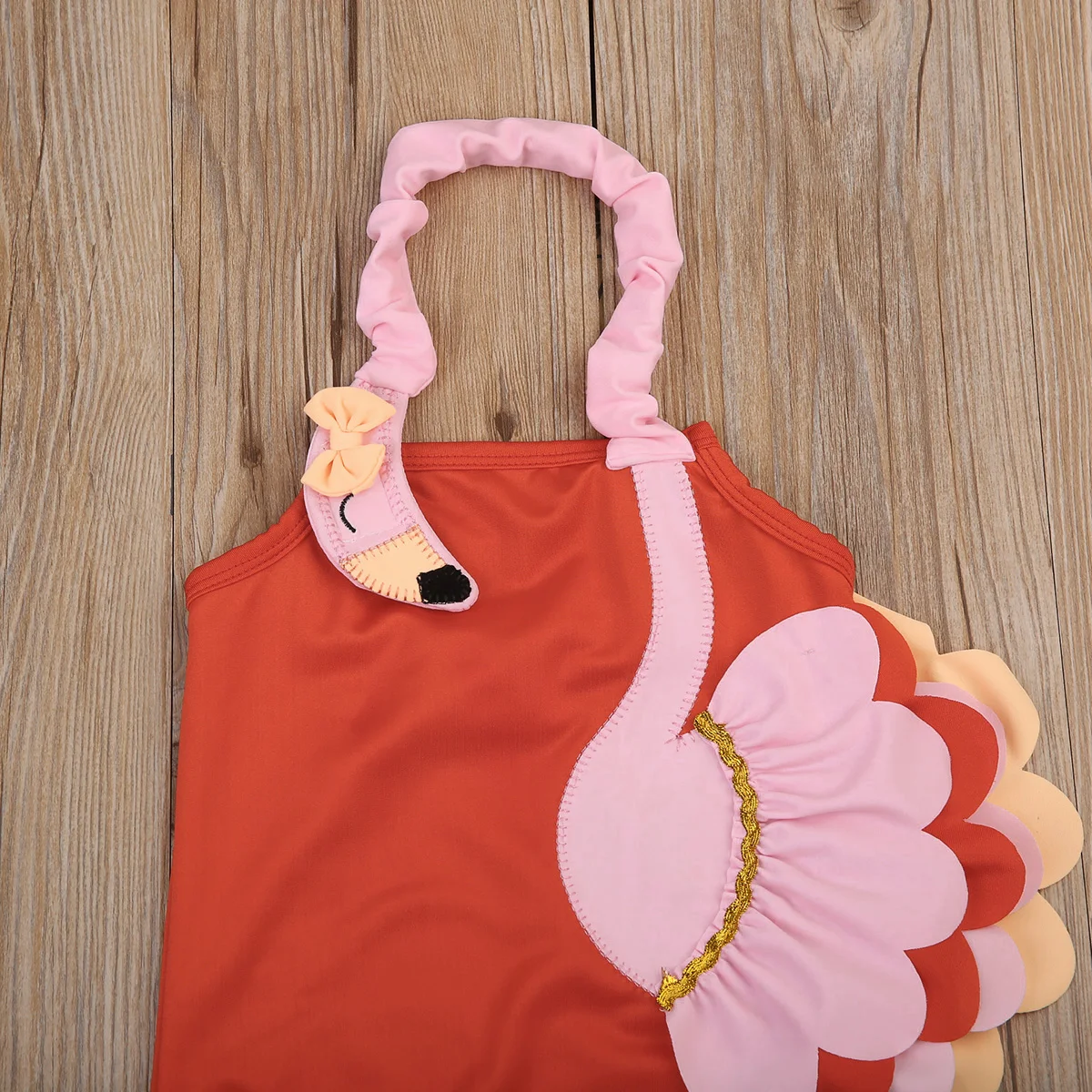 Новейший милый купальник для маленьких девочек 3D боди с изображениями фламинго