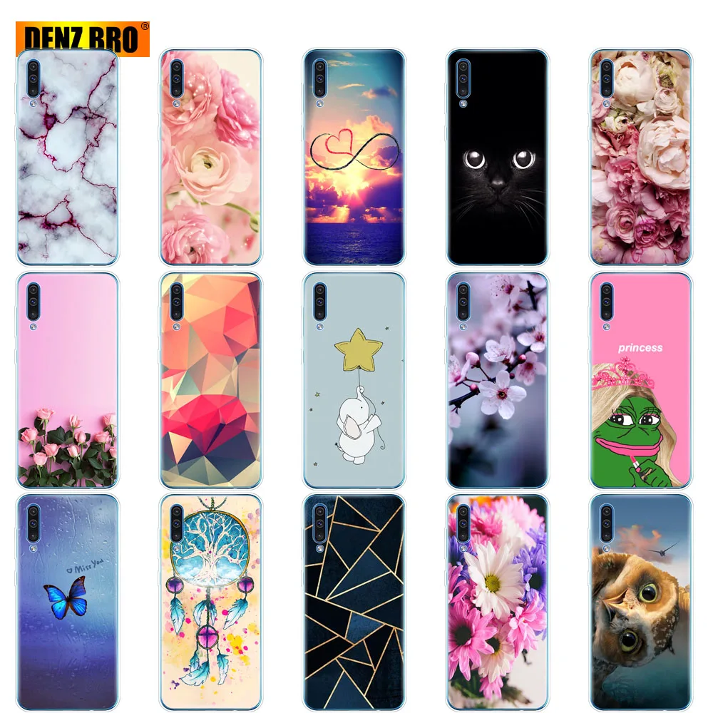 Для samsung Galaxy A50 силиконовый прозрачный Футляр задняя крышка чехол для телефона для samsung A50 A505 A505F SM-A505F мягкий чехол 6,4