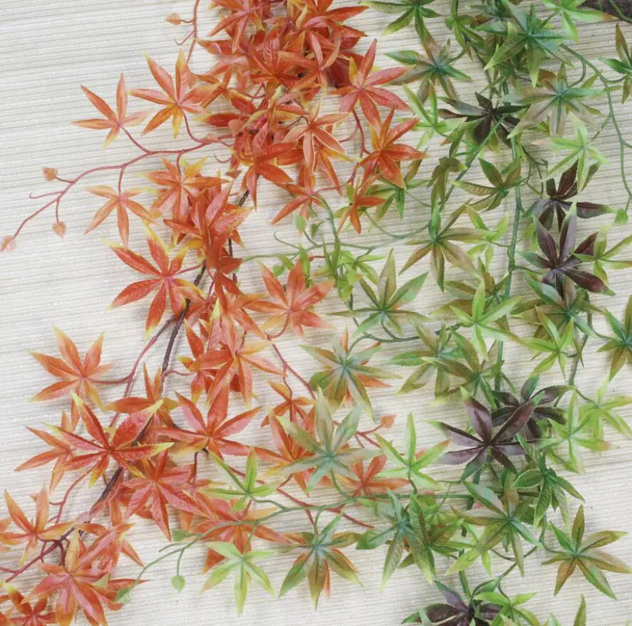 Гирлянда из искусственных кленовых листьев и плюща 2 шт.|greenery|greenery garland |