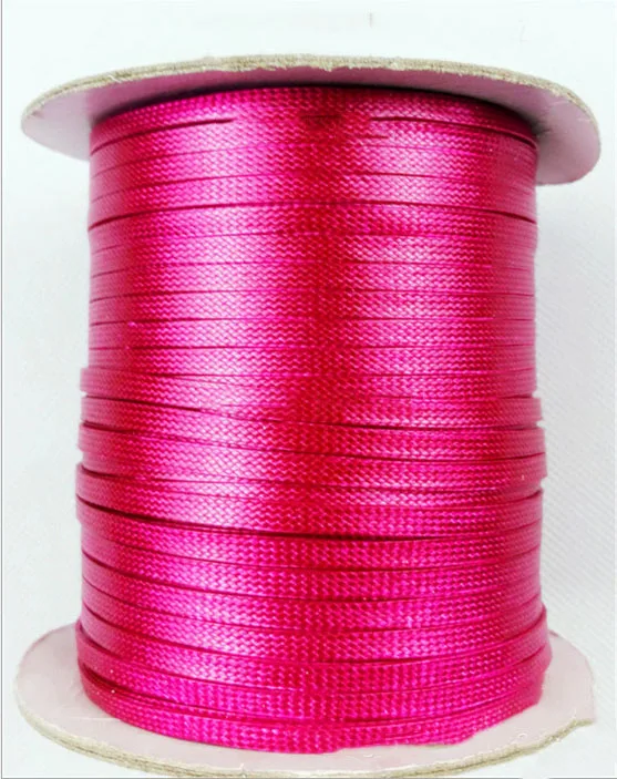 Вощеная нить из полиэстера 4 мм плоский корейский шнур для ювелирных изделий