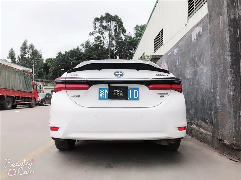 Использовать для Toyota corolla спойлер 15 16 17 18 год Левин Глянцевая углеродное волокно/FRP заднее крыло R стиль аксессуары