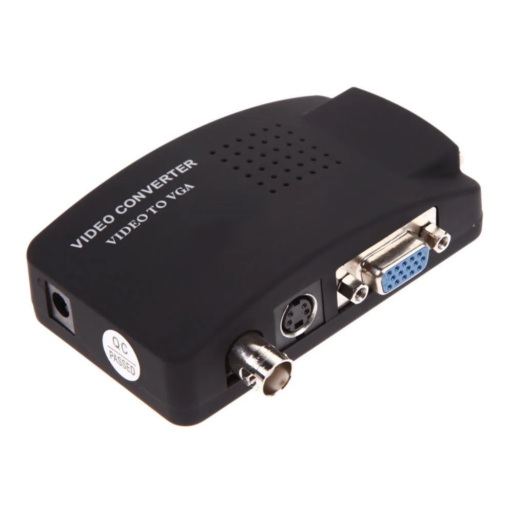 BNC to VGA Video Converter Composite S-video Input PC Out Adapter Digital Switch Box 1080P For Macbook MAC |