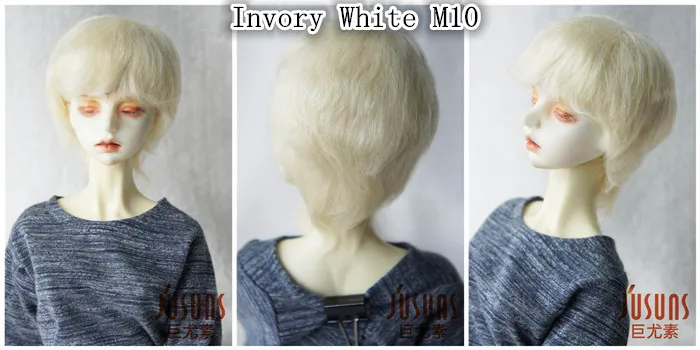 JD133 1/8 1/6 1/4 1/3 FashionBJD парик мохера мальчишеские короткие волосы Размер 5-6 дюймов 6-7 дюймов 7-8 дюймов 8-9 дюймов 9-10 дюймов кукольный парик аксессуары