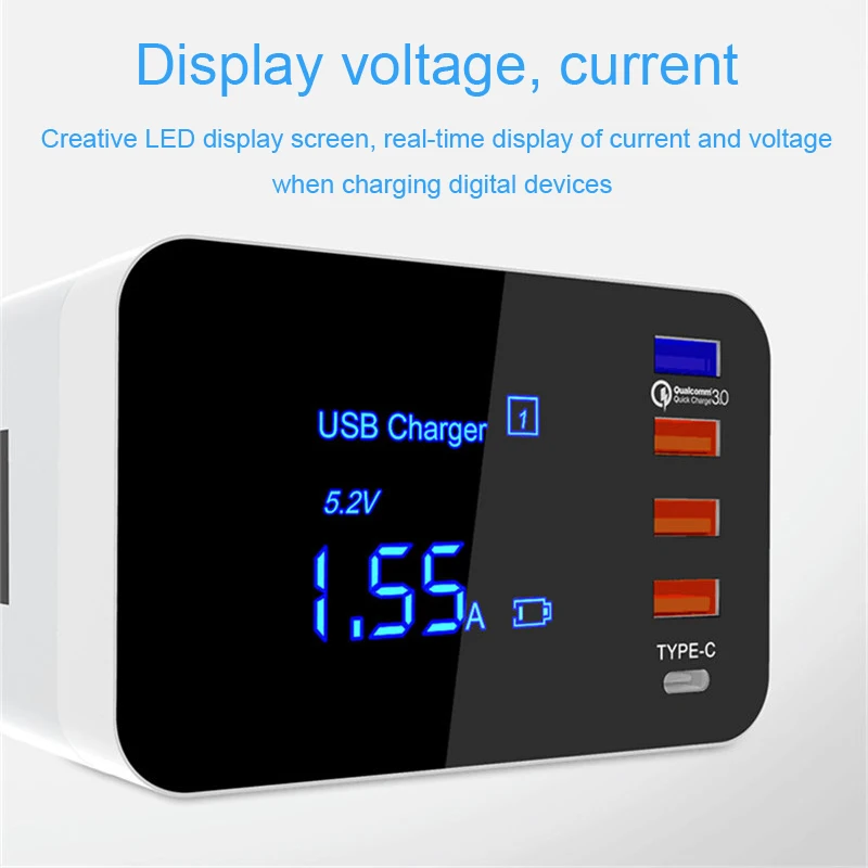Беспроводное зарядное устройство QI быстрая зарядка 3 0 умное USB Type-C со