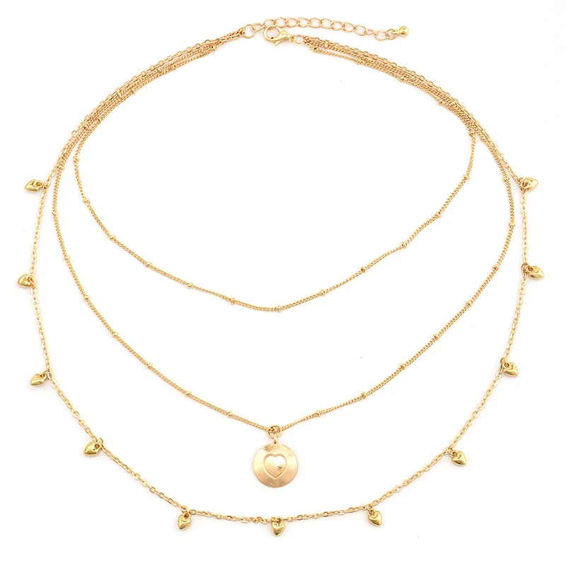 3 шт./компл. классический вафель сердце любовь цепочка звонок многослойное