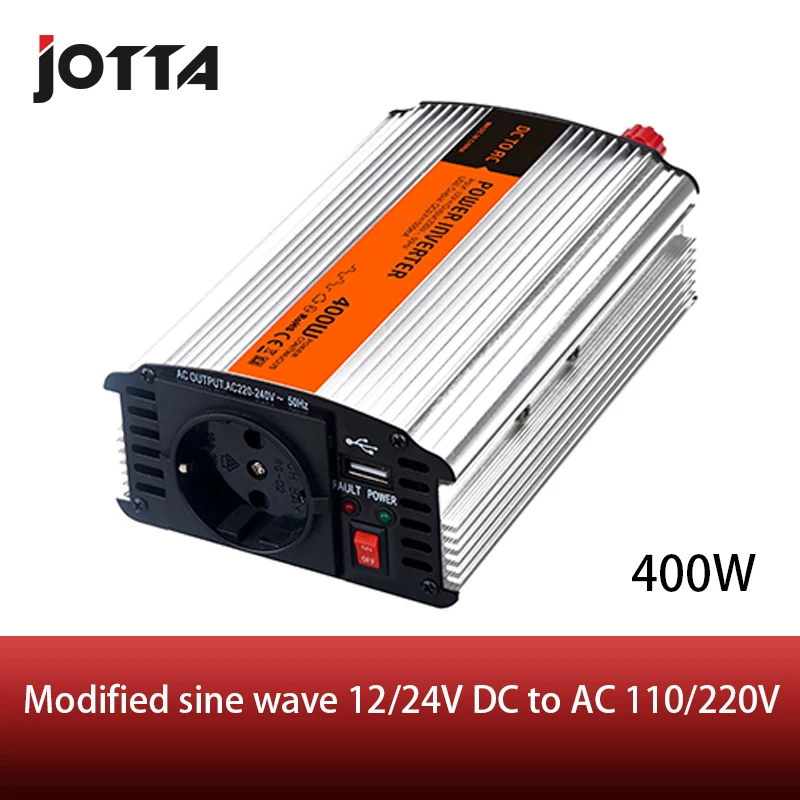 400 Вт модифицированный синусоидный инвентор с 12/24V DC to 110/220V AC Портативный