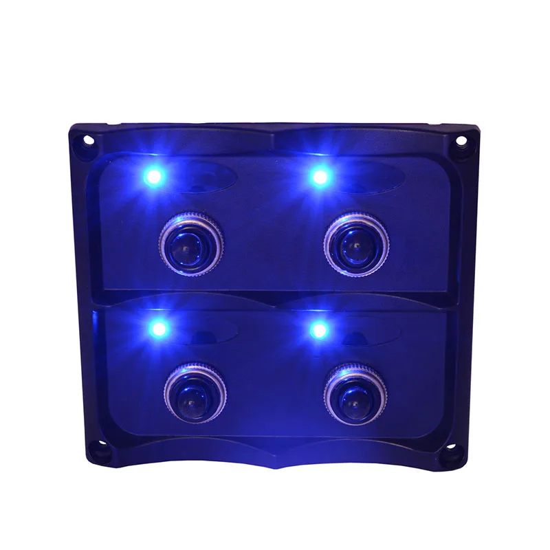 Waterproof 4 Gang Toggle Switch Blue Light Combination Panel for Car Motocycle Ship NR-shipping | Автомобили и мотоциклы