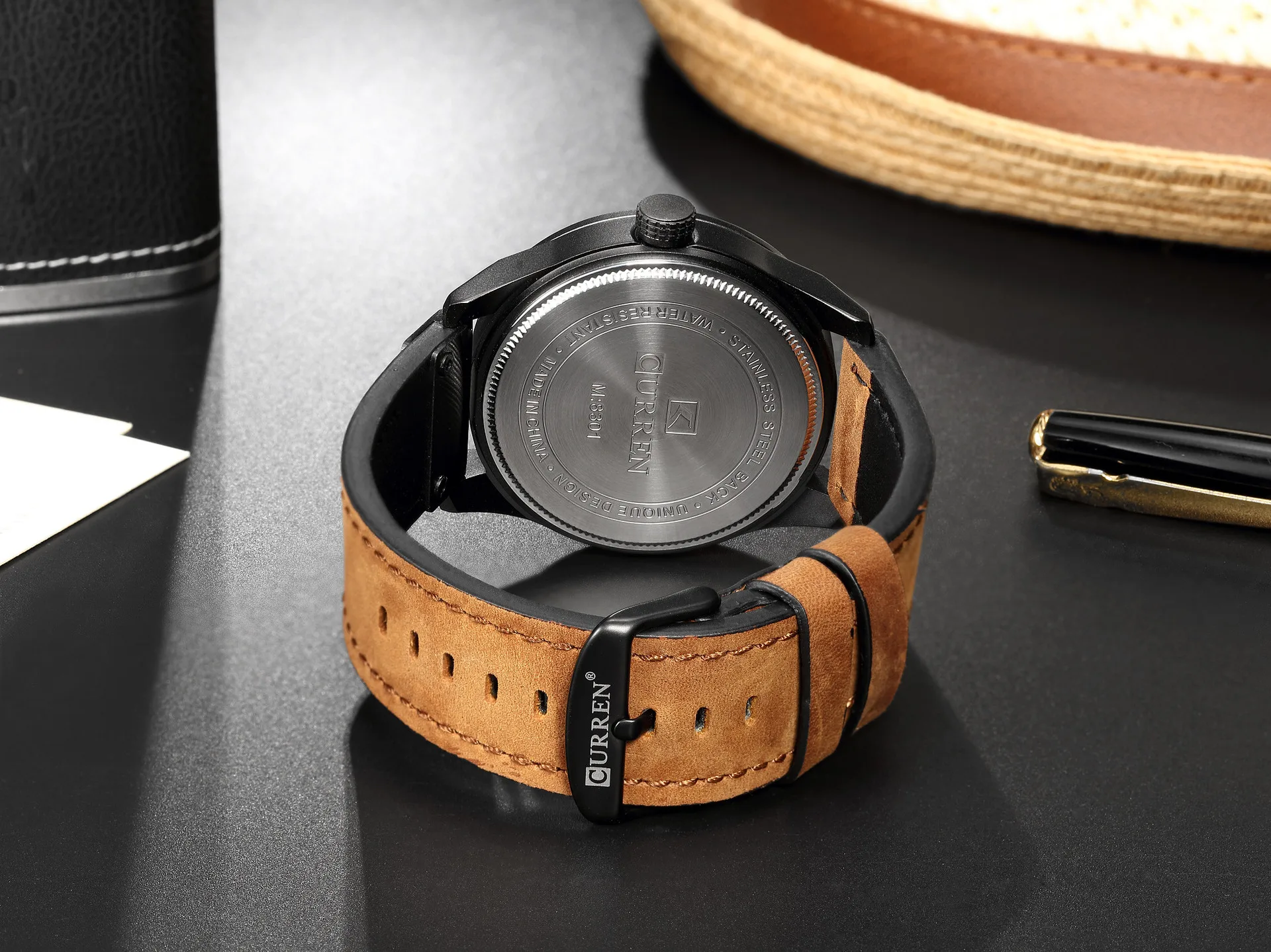 CURREN Top Brand Luxury Watches Men Display Date Leather Creative Quartz Wrist Watch Reloj mujeres relogio masculino horloge | Наручные