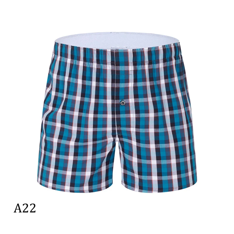 High quality cotton men boxer shorts comfortable loose underwear men plaid cueca masculina cuecas boxers de marca 5 pcs/lot