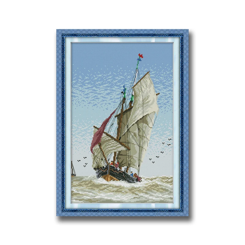 Brave the wind and waves живопись dmc 14CT 11CT Счетный Набор для вышивки крестиком набор