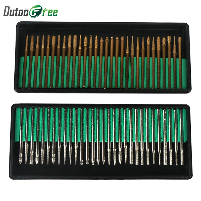 Dutoofree titanium-Plated алмазная шлифовальная насадка 30 комплектов Острая Игла сплав