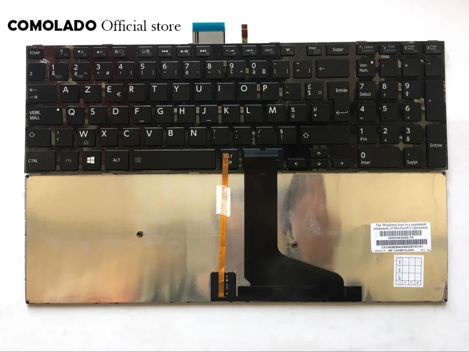 FR Французская клавиатура для Toshiba C70-A U50 M50 L50 L70 S50 S55 S70 S75 с подсветкой и рамкой