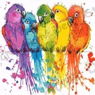 Красочный Попугай дрель Резиновая лента мозаика 5D Сделай Сам Вышивка алмазная живопись животные 3D Набор для вышивки крестом наклейка украшения комнаты