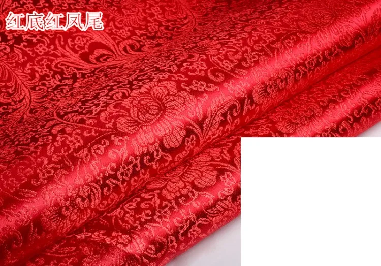 90 см* 50 см жаккардовая Дамасская китайская детская одежда кимоно ханьфу парча Атлас Феникс ткани