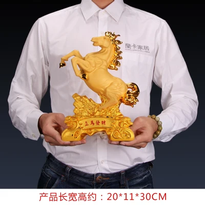 

Immediately become rich wine cabinet living room household decoration resin handicraft office to attract wealth horse