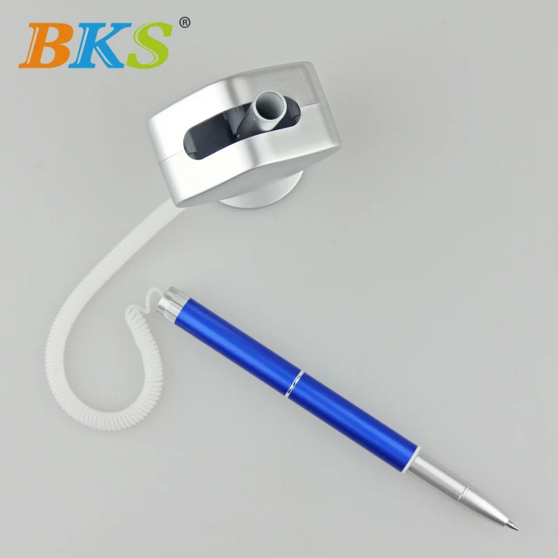 Оптовая продажа Promotioal Банк Счетчик стол фиксированной гелевая ручка с белым цепи