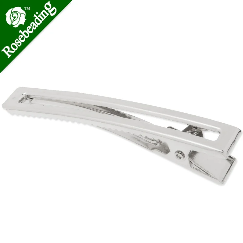 

60mm Metal Alligator Hair Clip with Teeth,Nickel color,9mm width,20pcs/lot-C4515