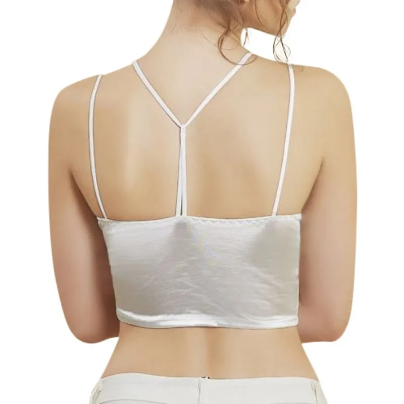 

Women Crop Tops Slim Padded Camisole Sexy Cross Straps Tank Tops Vest Wireless Top